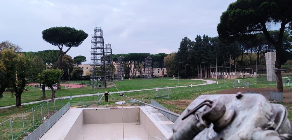 Installazione nuova teleferica da 110 metri – Esercito Italiano Cesano