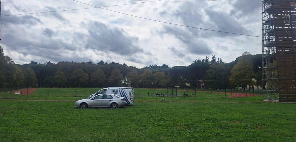 Montaggio teleferica da 150 metri – Scuola di Fanteria Cesano Roma