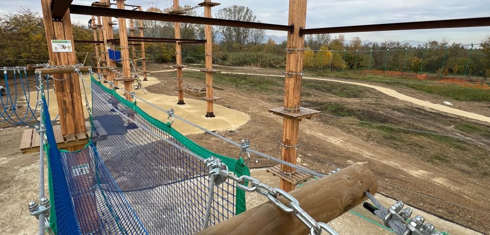 Dettaglio costruzione parco avventura Orbassano