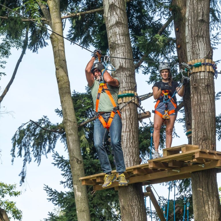 Realizzazione zipline parco avventura jungle raider park margno